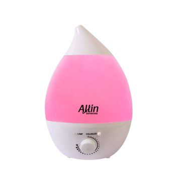 Allin Exporters J66 2.4 L Cool Mist Ultrasonic Humidifier Automatic Shut-Off and Mist Level Control Air Purifier for Home Office Bedroom Baby Room (Pink)