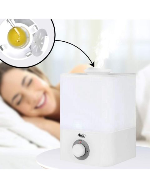 Allin Exporters ZM2020 Humidifier Cool Mist Ultrasonic Aroma Diffuser Essential Oil Overnight for Large Room Area Baby Bedroom Office (5.5 L)